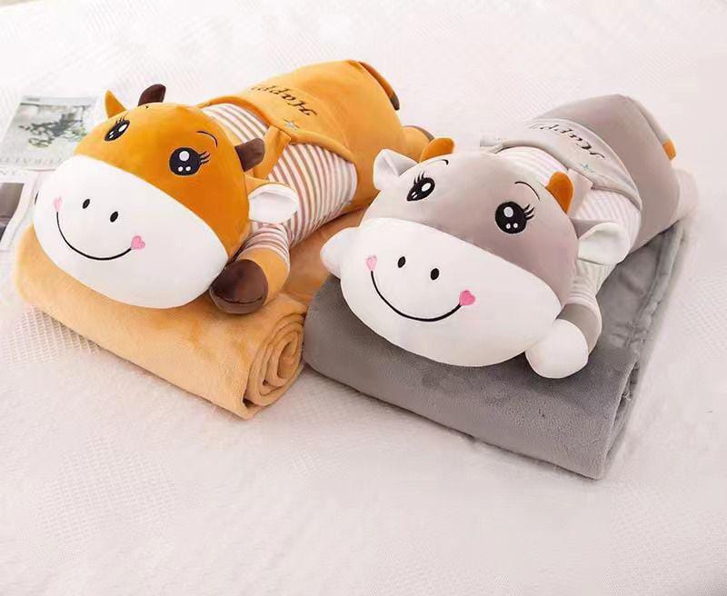 PELUCHES CON MANTA, varios diseños. - NOMBRES: COCODRILO